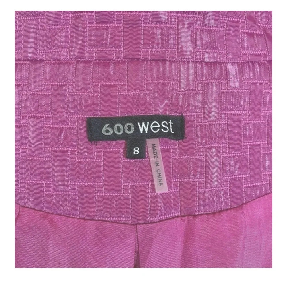 600 West Magenta Textured Blazer Jacket Career Office Business Chic‎ Size 8 EUC - Picture 9 of 12